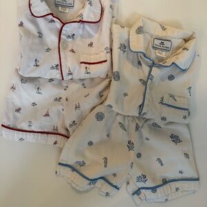 Petite Plume Kids Pajamas Set - Red and Blue